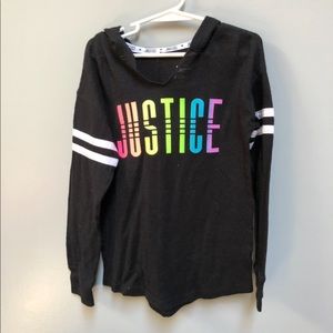 Justice size 7 hooded sweatshirt